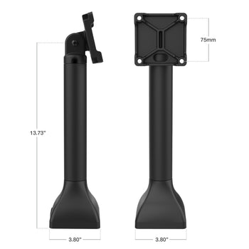 RAP-D11H-14-V75:RAP-D11H-14-V75_4:RAM 14" Pedestal Mount with 75mm VESA & Cable Routing