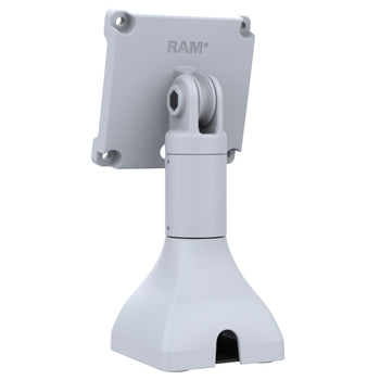 RAP-D11H-7-V100-GRY:RAP-D11H-7-V100-GRY_2:RAM 7" Pedestal Mount with 100mm & 75mm VESA & Cable Routing - Gray