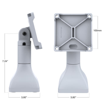 RAP-D11H-7-V100-GRY:RAP-D11H-7-V100-GRY_4:RAM 7" Pedestal Mount with 100mm & 75mm VESA & Cable Routing - Gray