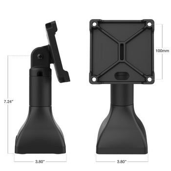 RAP-D11H-7-V100:RAP-D11H-7-V100_4:RAM 7" Pedestal Mount with 100mm & 75mm VESA & Cable Routing