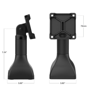RAP-D11H-7-V75:RAP-D11H-7-V75_4:RAM 7" Pedestal Mount with 75mm VESA & Cable Routing