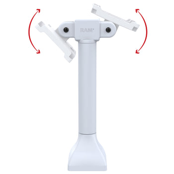 RAP-D11H2-14-V100-GRY:RAP-D11H2-14-V100-GRY_2:RAM 14" Pedestal Mount with Dual 100mm VESA Adapters - Gray
