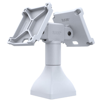 RAP-D11H2-7-V100-GRY:RAP-D11H2-7-V100-GRY_1:RAM 7" Pedestal Mount with Dual 100mm VESA Adapters - Gray