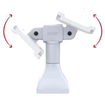RAP-D11H2-7-V100-GRY:RAP-D11H2-7-V100-GRY_2:RAM 7" Pedestal Mount with Dual 100mm VESA Adapters - Gray
