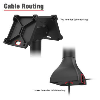 RAP-D11H2-7-V100:RAP-D11H2-7-V100_4:RAM 7" Pedestal Mount with Dual 100mm VESA Adapters