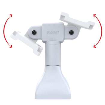 RAP-D11H2-7-V75-GRY:RAP-D11H2-7-V75-GRY_2:RAM 7" Pedestal Mount with Dual 75mm VESA Adapters - Gray