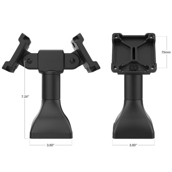 RAP-D11H2-7-V75:RAP-D11H2-7-V75_3:RAM 7" Pedestal Mount with Dual 75mm VESA Adapters