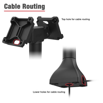RAP-D11H2-7-V75:RAP-D11H2-7-V75_4:RAM 7" Pedestal Mount with Dual 75mm VESA Adapters