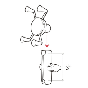 RAP-HOL-UN7B-201:RAP-HOL-UN7B-201_5:RAM X-Grip Phone Holder with Composite Double Socket Arm