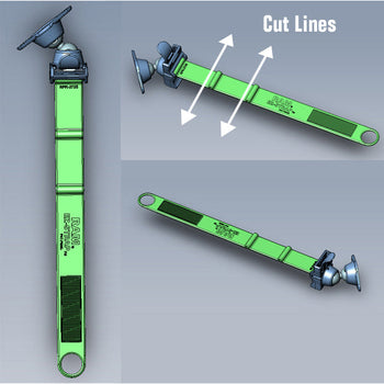 RAP-SB-187U:RAP-SB-187U_5:RAM® EZ-Strap™ Rail Mount with Double Ball and Diamond Base Adapter