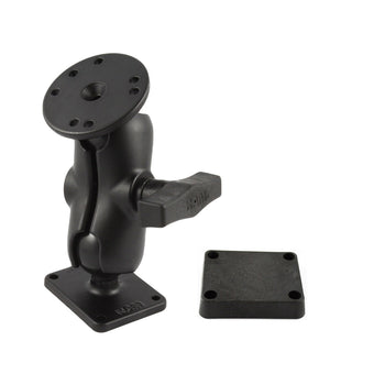 RAM-101-B-SAE1P:RAM-101-B-SAE1P_1:RAM Double Ball Mount - Composite Backing Plate Short