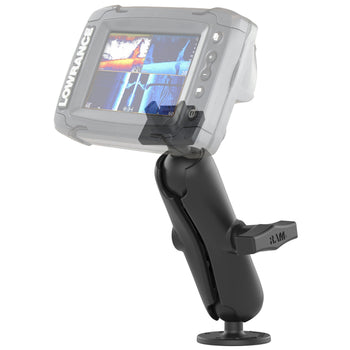 RAM-101-LO11:RAM-101-LO11_1:RAM Double Ball Mount for Lowrance Elite-5 & Elite-7 Ti + More