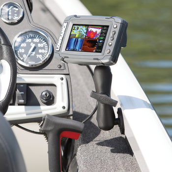 RAM-101-LO11:RAM-101-LO11_5:RAM Double Ball Mount for Lowrance Elite-5 & Elite-7 Ti + More