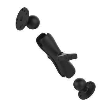 RAM-101U:RAM-101U_2:RAM Double Ball Mount with Two Round Plates - C Size Medium