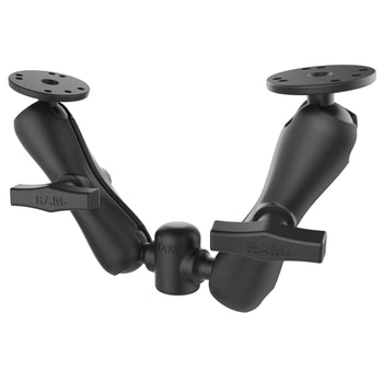 RAM-101U-CD1:RAM-101U-CD1_1:RAM 1/2" NPT Threaded Adapter with Two C Size Double Ball Mounts