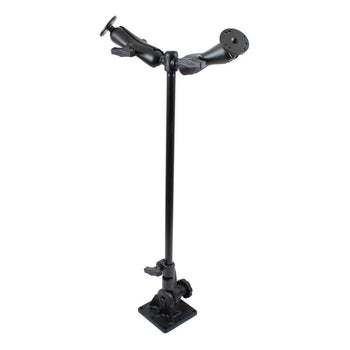 RAM-101U-VE10:RAM-101U-VE10_1:RAM Pedestal Mount with 18" Pipe and Two Double Ball Mounts