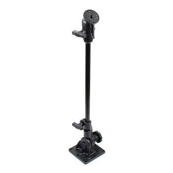 RAM-101U-VE6:RAM-101U-VE6_1:RAM Pedestal Double Ball Mount with 18" Pipe and Round Plate