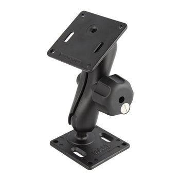 RAM-102LU-2461:RAM-102LU-2461_1:RAM Double 75x75mm VESA Mount with Key Lock Knob - Medium