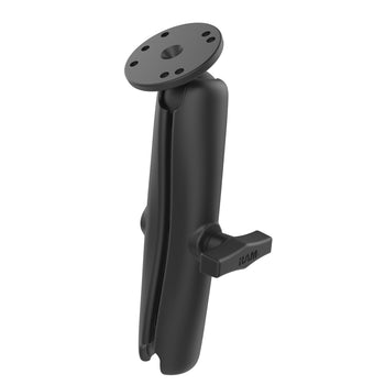 RAM-103U-D:RAM-103U-D_1:RAM Double Socket Arm with Round Ball Plate - C Size Long