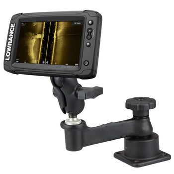 RAM-109H-2B-B-LO11:RAM-109H-2B-B-LO11_1:RAM Horizontal Swing Arm Mount for Lowrance Elite-5 Series