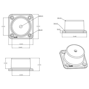 RAM-109H-BU:RAM-109H-BU_4:RAM Horizontal Swing Arm Base