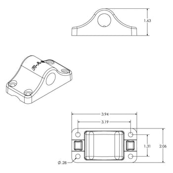 RAM-114BMU:RAM-114BMU_6:RAM ROD Bulkhead Spline Post Base