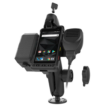 RAM-138-S-SNM2PL-V7B1U:RAM-138-S-SNM2PL-V7B1U_1:RAM Double Ball Mount for Sonim XP8 with Speaker & Hardwire Bundle