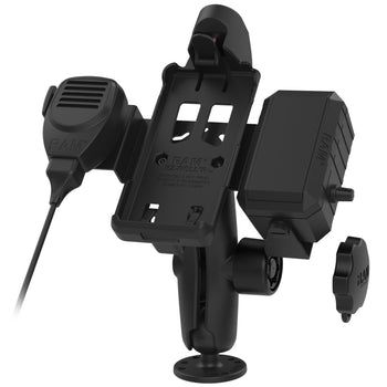 RAM-138-S-SNM4PL-V7B1U:RAM-138-S-SNM4PL-V7B1U_2:RAM Double Ball Mount for Sonim XP10 with Speaker & Hardwire Bundle