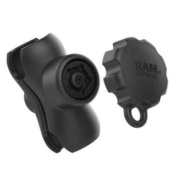RAM-201-BS-KEY5U:RAM-201-BS-KEY5U_1:RAM Double Socket Arm with RAM Pin-Lock™ 5-Pin Security Knob - C Size