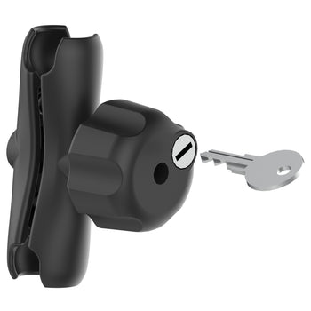 RAM-201LU:RAM-201LU_1:RAM Double Socket Arm with Brass Key Lock Knob - C Size Medium