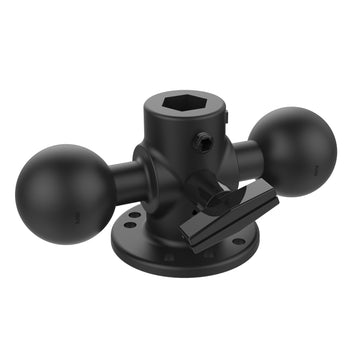 RAM-217U:RAM-217U_1:RAM Double Ball Adapter with Round Base and Knob