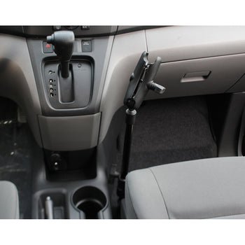 RAM-316-HD-NBU:RAM-316-HD-NBU_3:RAM Pod HD™ Vehicle Mount with 12" Aluminum Rod and Double Socket Arm