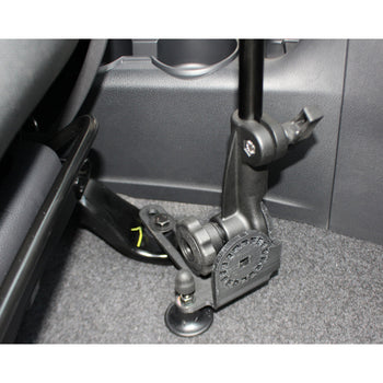 RAM-316-HD-NBU:RAM-316-HD-NBU_5:RAM Pod HD™ Vehicle Mount with 12" Aluminum Rod and Double Socket Arm