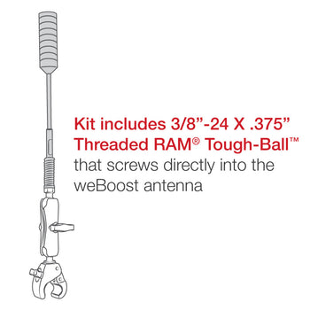 RAM-404-379-372437U:RAM-404-379-372437U_5:RAM Tough-Claw™ Heavy Duty Mount for weBoost