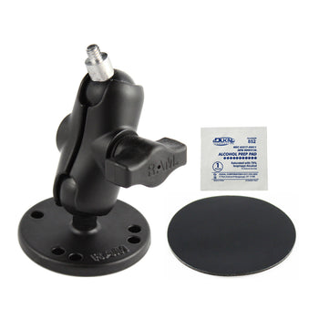 RAM-B-101-A-237PU:RAM-B-101-A-237PU_1:RAM Adhesive Double Ball Mount with 1/4"-20 Threaded Stud