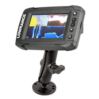RAM-B-101-LO11:RAM-B-101-LO11_1:RAM Double Ball Mount for Lowrance Elite-4 & Mark-4 Series