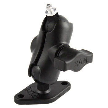 RAM-B-102-A-237U:RAM-B-102-A-237U_1:RAM Double Ball Mount with Diamond Plate and 1/4"-20 Stud - Short