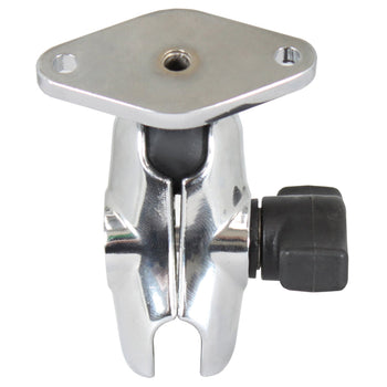 RAM-B-103-A-238CHU:RAM-B-103-A-238CHU_1:RAM Chrome Double Socket Arm with Diamond Plate - Short Arm