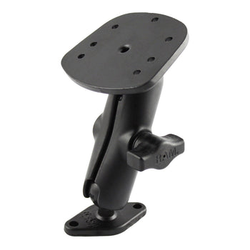 RAM-B-107-1U-238:RAM-B-107-1U-238_2:RAM Double Ball Diamond Plate Mount for Humminbird Piranha + More