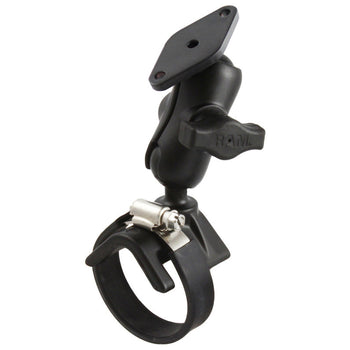 RAM-B-108-A-STRAP40-238:RAM-B-108-A-STRAP40-238_1:RAM Double Ball Hose Clamp Kit 2" - 3" with Diamond Plate - Short