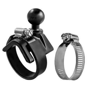 RAM-B-108BU:RAM-B-108BU_1:RAM Strap Hose Clamp Ball Base 1" - 2.1"