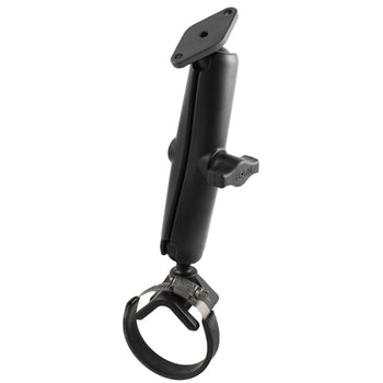 RAM-B-108-C-STRAP40-238:RAM-B-108-C-STRAP40-238_1:RAM Double Ball Hose Clamp Kit 2" - 3" with Diamond Plate - Long
