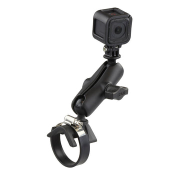 RAM-B-108-GOP1U:RAM-B-108-GOP1U_2:RAM Strap Clamp Mount with Universal Action Camera Adapter