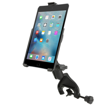 RAM-B-121-AP20U:RAM-B-121-AP20U_1:RAM EZ-Roll'r™ Cradle with Yoke Clamp Mount for Apple iPad mini 4 & 5