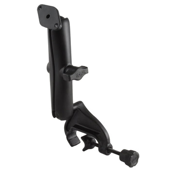 RAM-B-121-C-238U:RAM-B-121-C-238U_1:RAM Double Ball Yoke Clamp Mount with Diamond Plate - Long