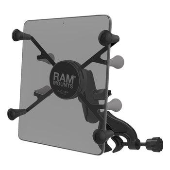 RAM-B-121-UN8U:RAM-B-121-UN8U_1:RAM X-Grip Mount with Yoke Clamp Base for 7"-8" Tablets