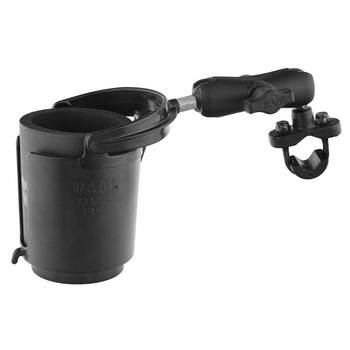 RAM-B-132RU:RAM-B-132RU_1:RAM Level Cup 16oz Drink Holder with U-Bolt Base - .5" - 1.25" Rails
