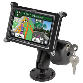 RAM-B-138-GA25LU:RAM-B-138-GA25LU_1:RAM Locking Drill-Down Mount for Garmin nuvi 200 Wide Series + More