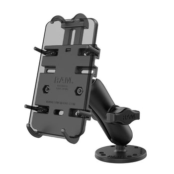 RAM-B-138-PD3U:RAM-B-138-PD3U_1:RAM Quick-Grip™ Spring-Loaded Phone Mount with Drill-Down Base