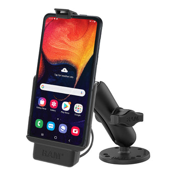 RAM-B-138-SAM9PU:RAM-B-138-SAM9PU_1:RAM EZ-Roll'r™ Powered Drill-Down Mount for Samsung XCover Pro